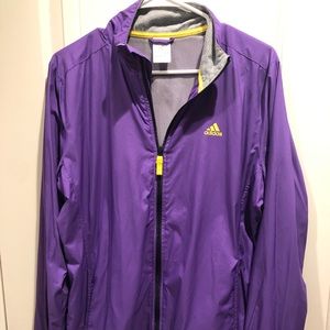 Purple adidas wind breaker
